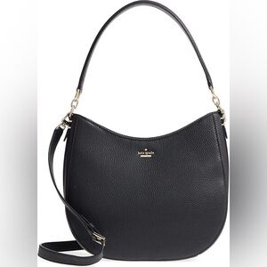 Kate Spade New York Oakwood Street Lora Pebbled Black Leather Bag
